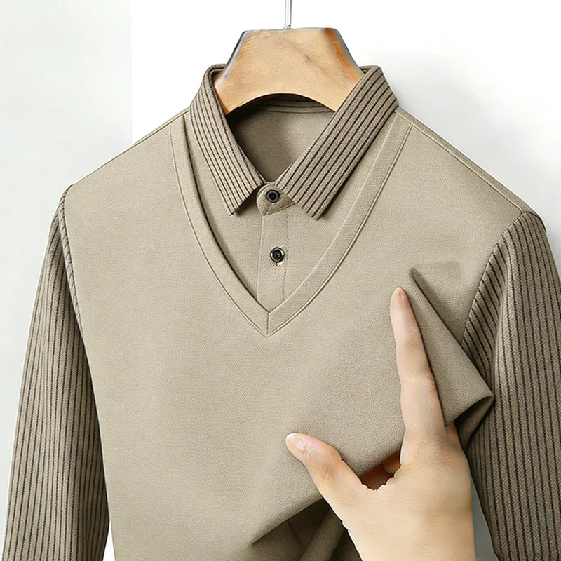 Men's Fake Two Piece Shirt Col - đánh giá và giá Golf Tees