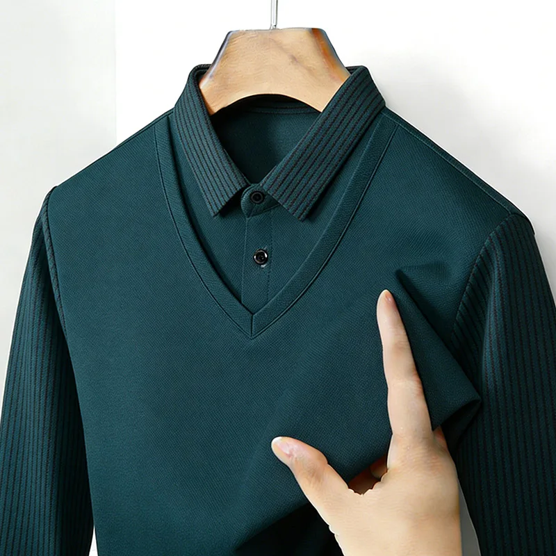 Men's Fake Two Piece Shirt Col - đánh giá và giá Golf Tees