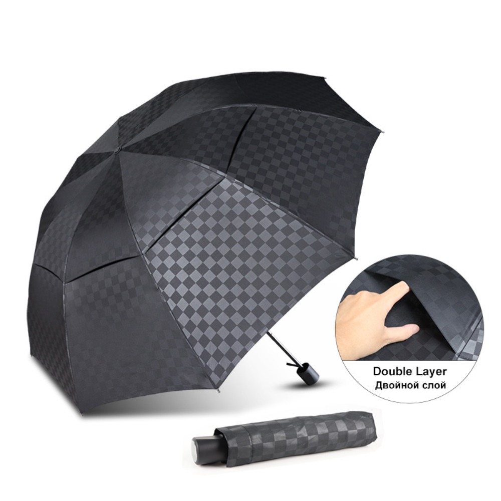 Double Layer Dark Grid Big Umb - đánh giá và giá Golf Umbrella Large
